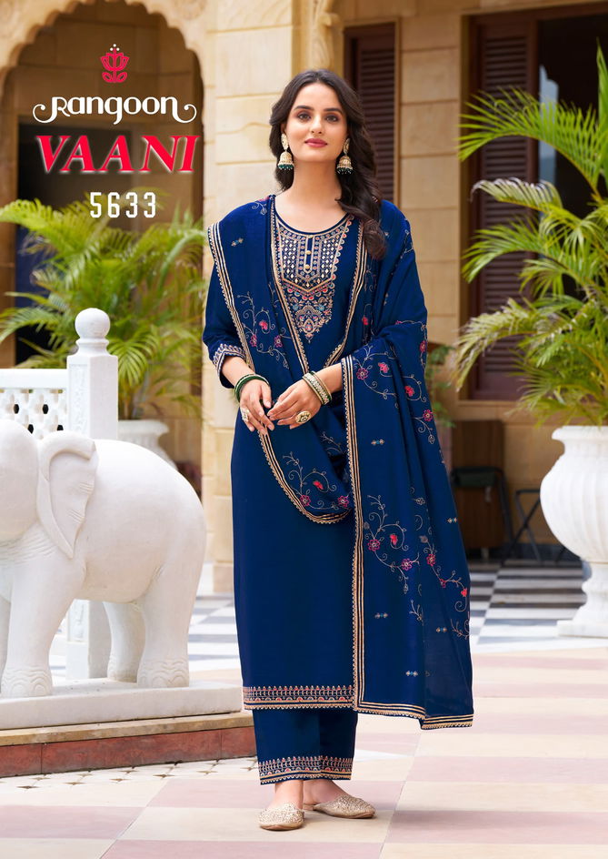 Vaani By Rangoon Silk Embroidery Kurti With Bottom Dupatta Wholesale Shop In Surat
